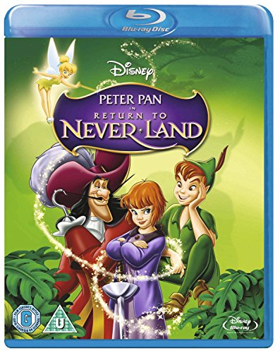 Peter Pan 2" Blu-ray cover featuring Hook, Tinkerbell, and Wendy.