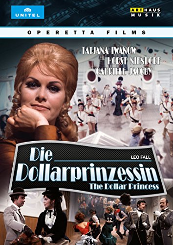 DVD cover for "Die Dollarprinzessin" featuring a blonde woman and scenes of people dancing.