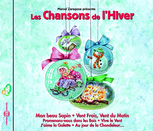 CD cover: illustrated ornaments with winter scenes and song titles.