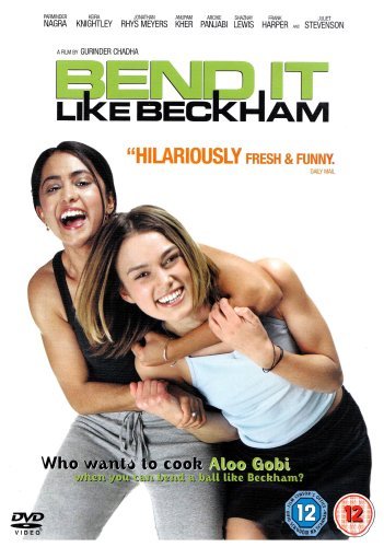 Bend It Like Beckham" DVD cover featuring two smiling women in athletic wear.