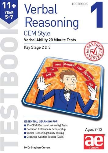 11+ Verbal Reasoning Year 5-7 CEM Style Testbook 1: Verbal Ability 20 Minute Tests