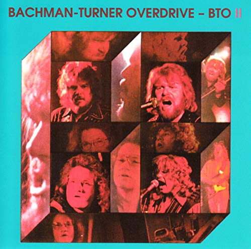 Bachman-Turner Overdrive album cover featuring a 3D cube with band members' images.