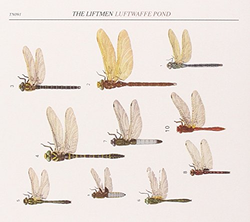 CD cover with illustrations of multiple dragonfly specimens numbered 3-10.