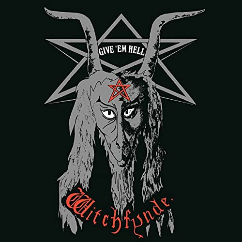 CD cover: demonic goat head with pentagrams and band name “Witchfynde”.