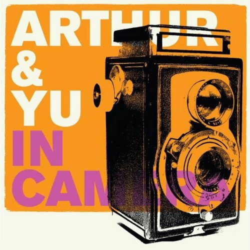 Orange and black album cover featuring a vintage camera illustration.