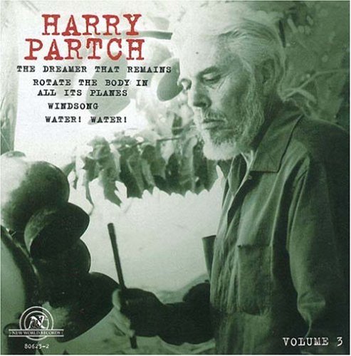 CD cover featuring composer Harry Partch in a black and white portrait.