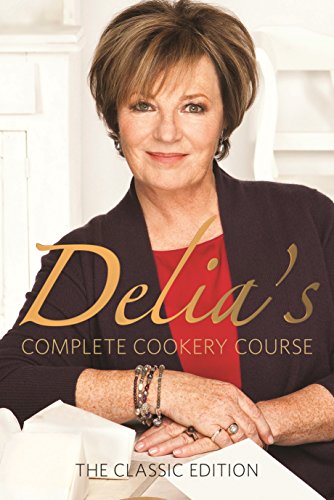 "Book cover featuring Delia Smith with title 'Delia's Complete Cookery Course: The Classic Edition'."