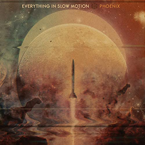CD cover: celestial imagery with a rocket launching from water.