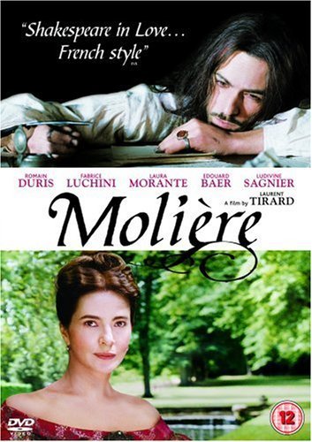 DVD cover for "Molière" featuring two actors in period costumes.
