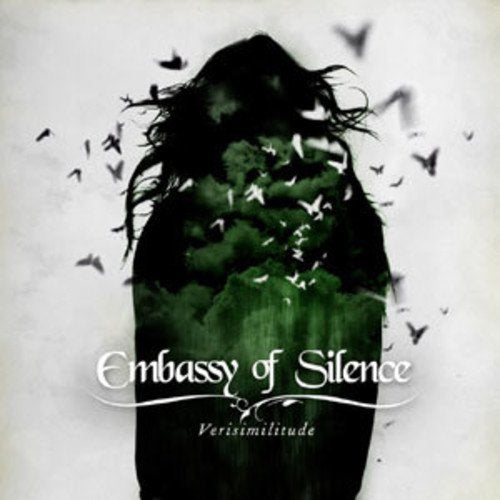 CD cover: dark figure with birds, text “Embassy of Silence - Verisimilitude”.