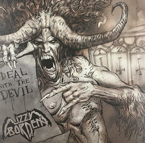 Sketch of a demonic figure with the album title “Deal With the Devil.”