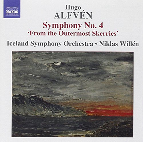CD cover for Hugo Alfvén’s Symphony No. 4 with coastal landscape art.