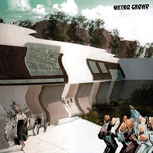 Vinyl record cover with futuristic building illustration and "METRO CROWD" text in top right corner.