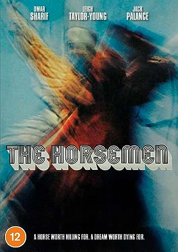 DVD cover art for The Horsemen featuring a blurred, motion-filled image of a rider.