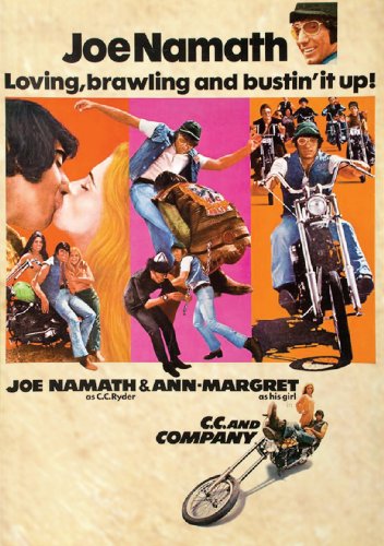 Cc & Company" DVD cover featuring Joe Namath and motorcycle imagery.