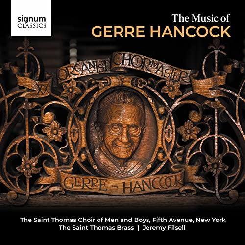 CD cover featuring a portrait of Gerre Hancock and ornate metalwork.