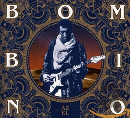 Album cover featuring Bombino playing guitar against a desert background with ornate circular border.