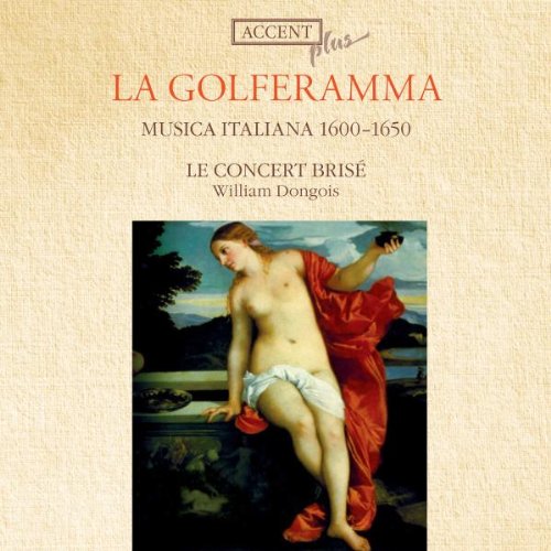 "CD cover with a Renaissance painting of a woman in white and red drapery."