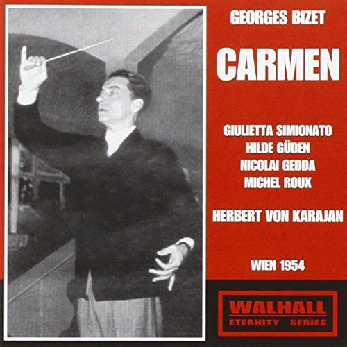 Red and black album cover with conductor image and white text listing performers and details.