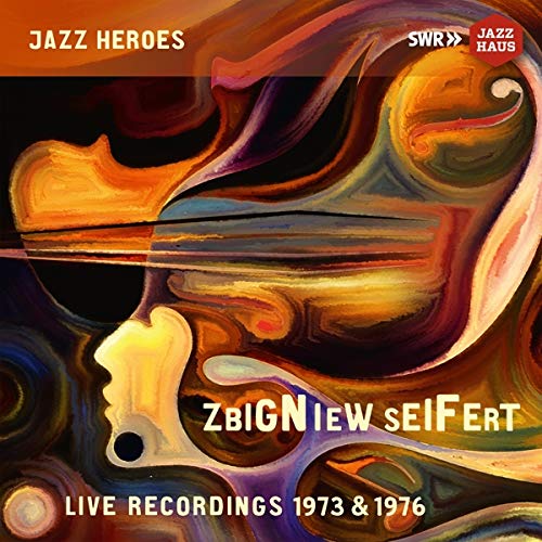 CD cover for Zbigniew Seifert’s live jazz recordings, abstract portrait.