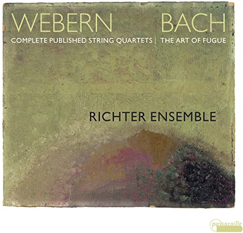 CD cover for Webern & Bach string quartets and fugue by Richter Ensemble.