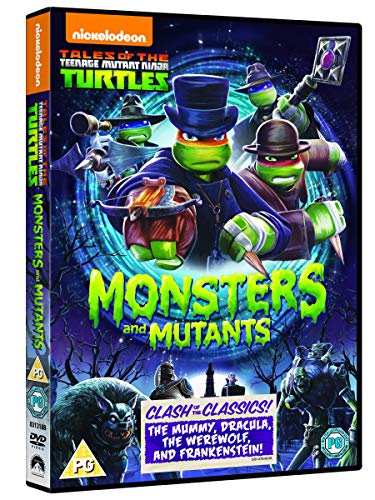TMNT Monsters & Mutants" DVD cover featuring the Turtles as classic monsters.