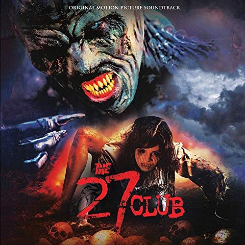 Vinyl soundtrack cover featuring a woman and monstrous figure amidst skulls and dark clouds.