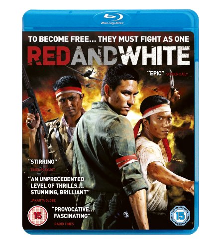 Blu-ray cover for “Red and White” featuring soldiers with firearms.