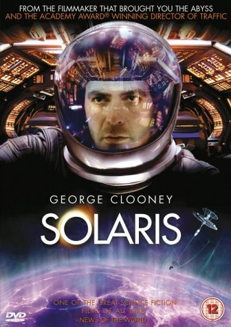 Solaris DVD cover featuring George Clooney in a spacesuit, looking concerned.