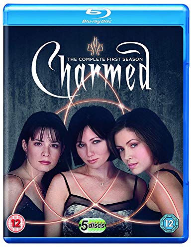 Charmed" Season 1 Blu-ray cover featuring three women within a magical circle.