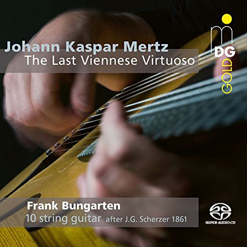 CD cover featuring a person playing a 10-string guitar with overlaid text.