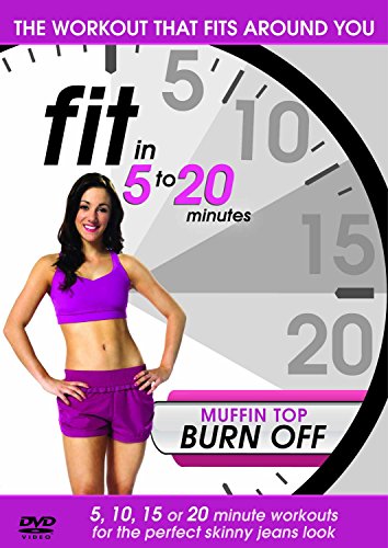 "DVD cover featuring a woman in purple workout attire beside a large clock face."