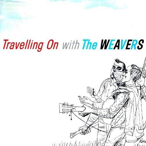 "Album cover with sketch of three men, one playing a hurdy-gurdy, against a white background."