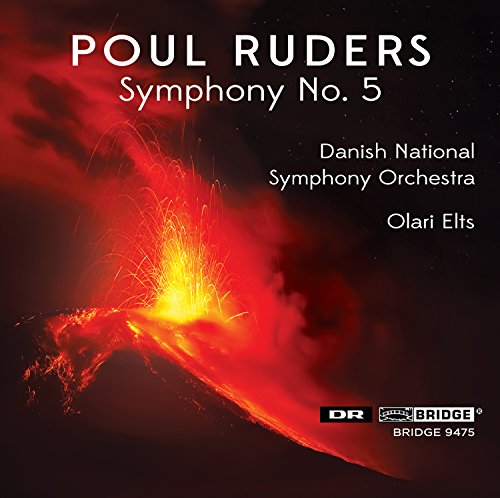 "CD cover featuring a volcano erupting with red lava and sparks against a dark background."