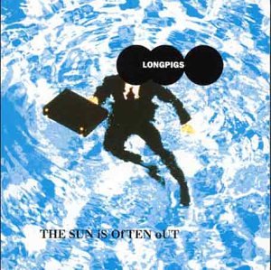 CD cover: Silhouette falling with briefcase against a swirling blue background.