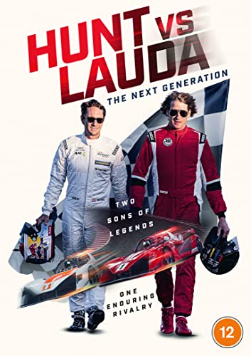DVD cover for "Hunt vs Lauda: The Next Generation" featuring two racing drivers.