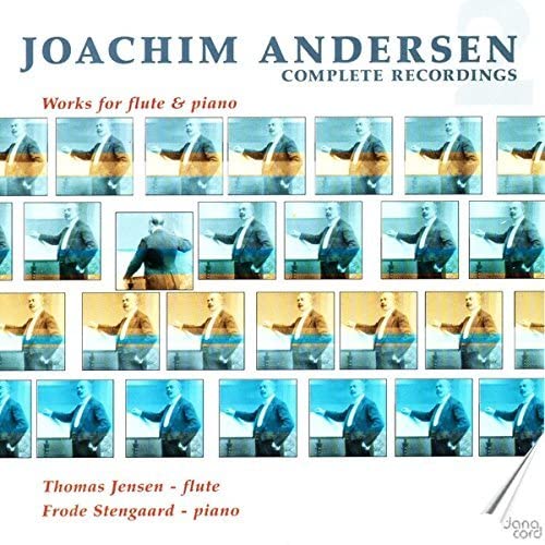 CD cover for Joachim Andersen’s flute & piano recordings, featuring repeated portraits.