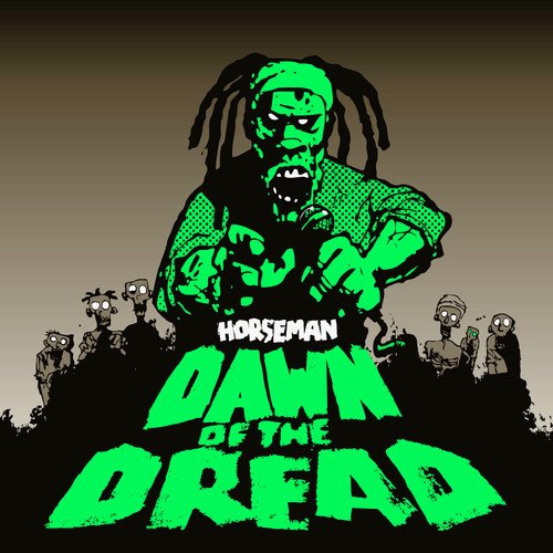 "CD cover art featuring a green zombie-like figure with glowing eyes and dreadlocks."