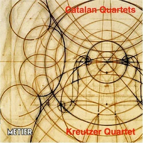 CD cover for Kreutzer Quartet’s “Catalan Quartets” with abstract line art.