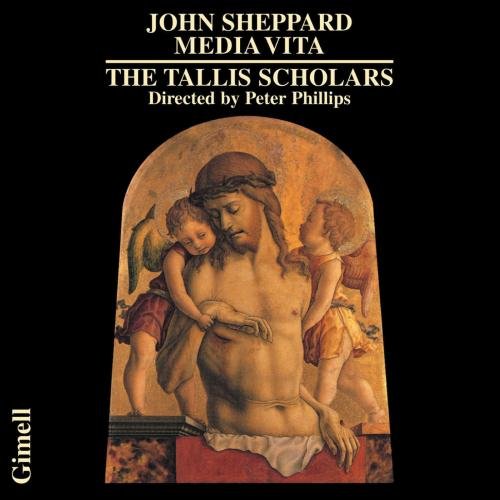 CD cover with a Renaissance-style painting of a man and child on a black background.
