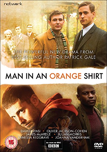 DVD cover for "The Man In An Orange Shirt" featuring two male portraits.