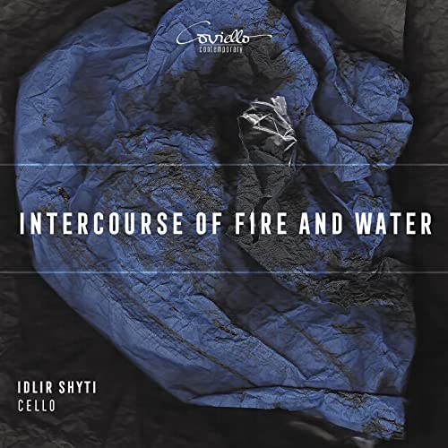 CD cover with abstract blue textures and white text: "Intercourse of Fire and Water".