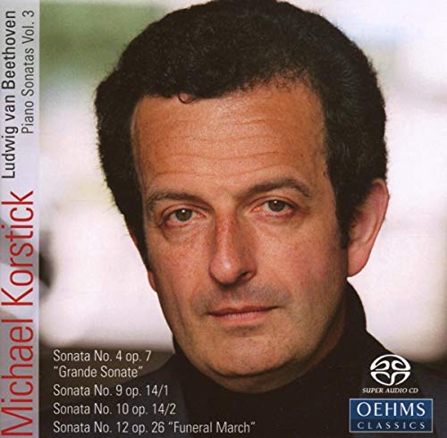 CD cover featuring pianist Michael Korstick, Beethoven KlavierSonaten Vol. 3.