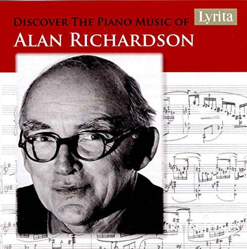 CD cover featuring a portrait of composer Alan Richardson and sheet music.