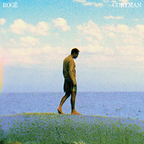 Album cover: man walking on grass towards a blue ocean.