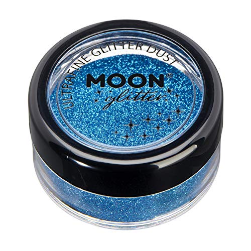Classic Ultrafine Glitter Dust by Moon Glitter - Blue - Cosmetic Festival Makeup Glitter for Face, Body, Nails, Hair, Lips - 5g