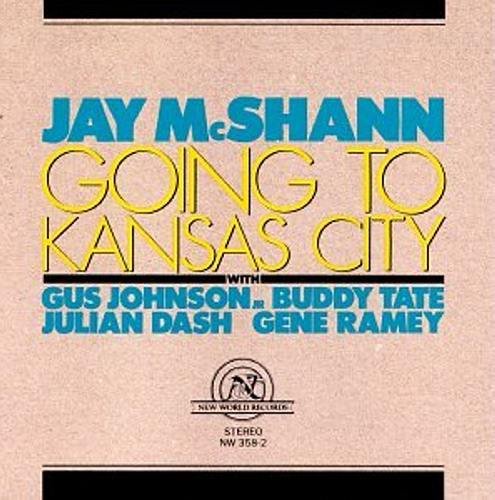 "Brown album cover with blue and yellow text, featuring Jay McShann and other artist names."