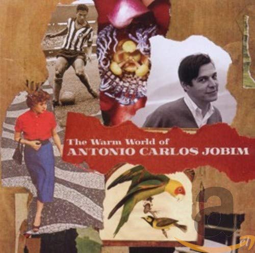 "CD cover with collage of images, including a man and birds, on a brown background."