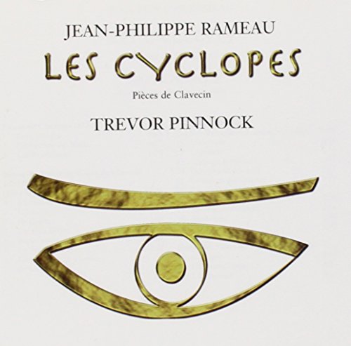 "Album cover with green eye illustration and text 'Les Cyclopes' on a white background."