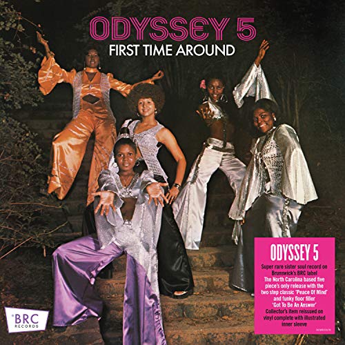 Odyssey 5 album cover featuring a group in 1970s-style flared clothing.